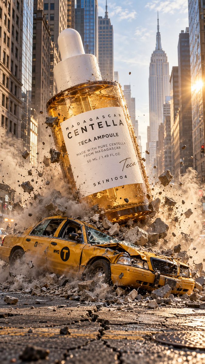 aadhy_aa's tweet photo. When skincare makes an entrance this BIG. 💥🗽

A giant dose of MADAGASCAR CENTELLA TECA AMPOULE takes over the streets of NYC 
#SKIN1004 #MadagascarCentella #TecaAmpoule #Skincare #SkincareCampaign #BeautyPhotography #SurrealPhotography #NYC #CreativeAdvertising #SkincareVisuals https://t.co/hxlJaVpDdn