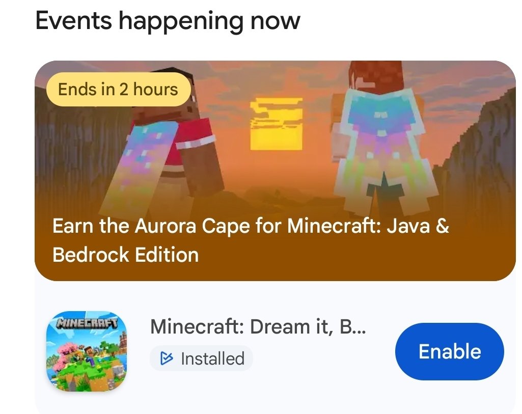 ibxtoycat's tweet photo. Remember to get your aurora cape while you can!

 It is available until the 24th (even though the play store suggests it expires today) and then will never be available again! https://t.co/JFVdvmMKXE