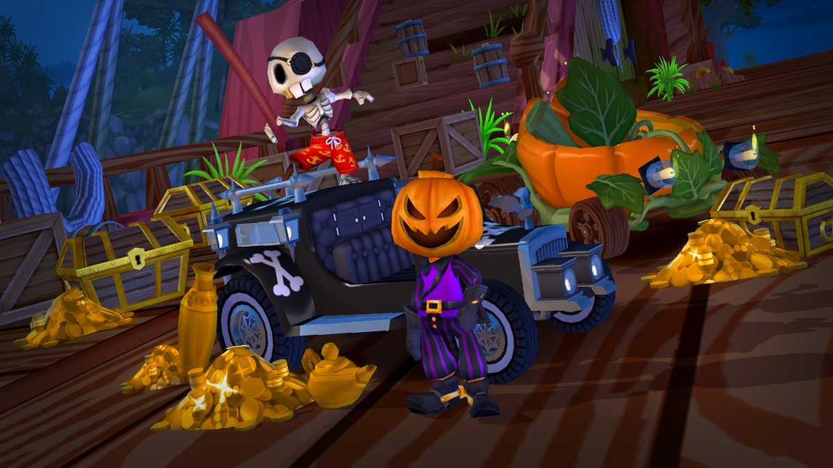 vectorunit's tweet photo. Halloween returns in a new update for Beach Buggy Racing 2!

🎃 Screamin' Jack &amp; Spookster are back &amp; fired up
⚓ Cool off in McSkelly's new 'Skinny Dipper' outfit
📲 Continuing Google Play migration
🦇 Halloween accessories, decals, paints &amp; more

Blog ➡️ https://t.co/nZz0h6nV14 https://t.co/Ay1TUGsh1j