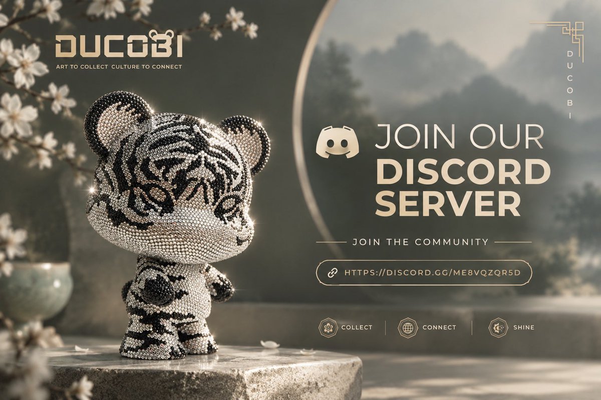 ducobi's tweet photo. The community is open.
Join us, connect with fellow collectors, and be part of the beginning.

⚡️ First 101 members get an exclusive Discord role.

👇 Join here
https://t.co/jdnKtq4odO

#DUCOBI #Web3 #VeVeFam https://t.co/OAOGJBR6Cp