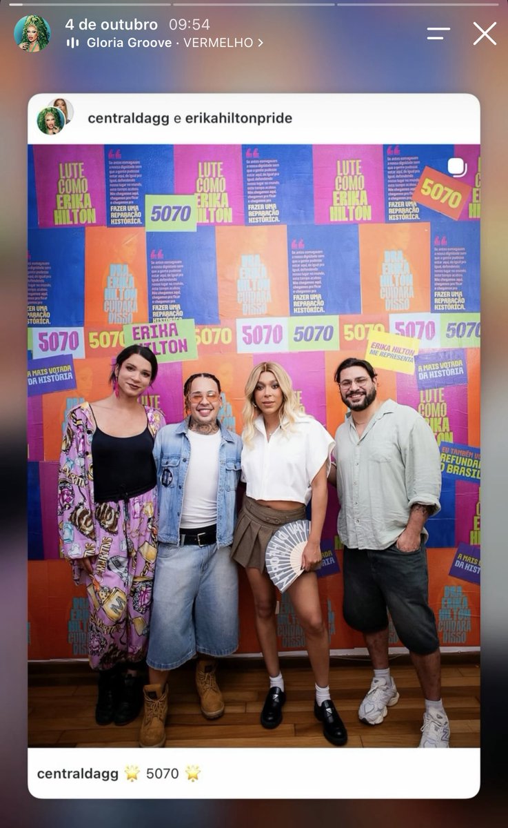 centraldaggofc's tweet photo. Deixando aqui os prints dos stories sobre o posicionamento CLARO da Gloria. Para além de postar, ela encontrou a Erika Hilton para um debate. https://t.co/GJrh7LJNFi