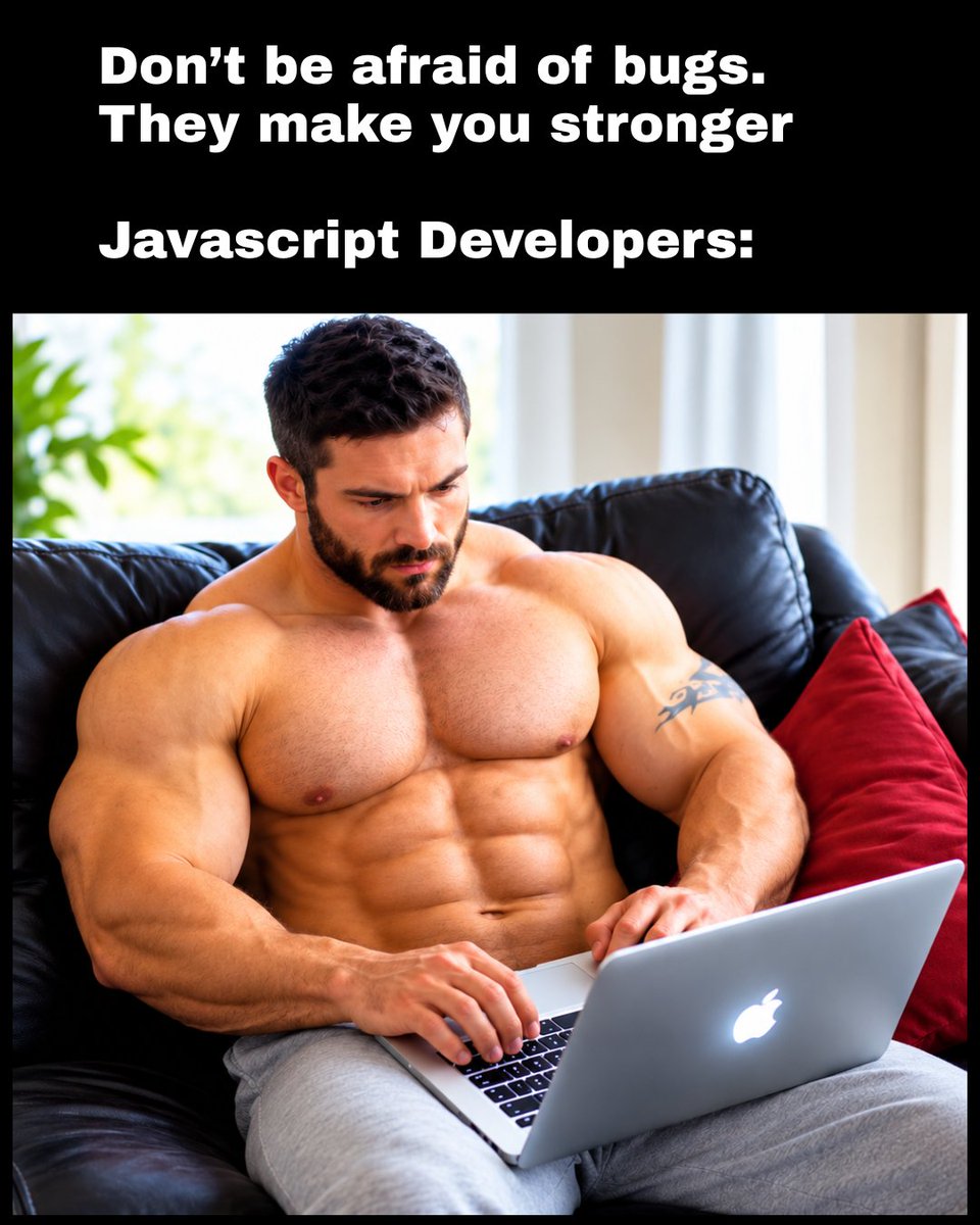 vikas0101964285's tweet photo. Donโt go to the gym.
Go fight bugs. ๐๐ป
#javascript #JS #javadeveloper #gymmotivation #zumbafitness https://t.co/eMacA9KiXs