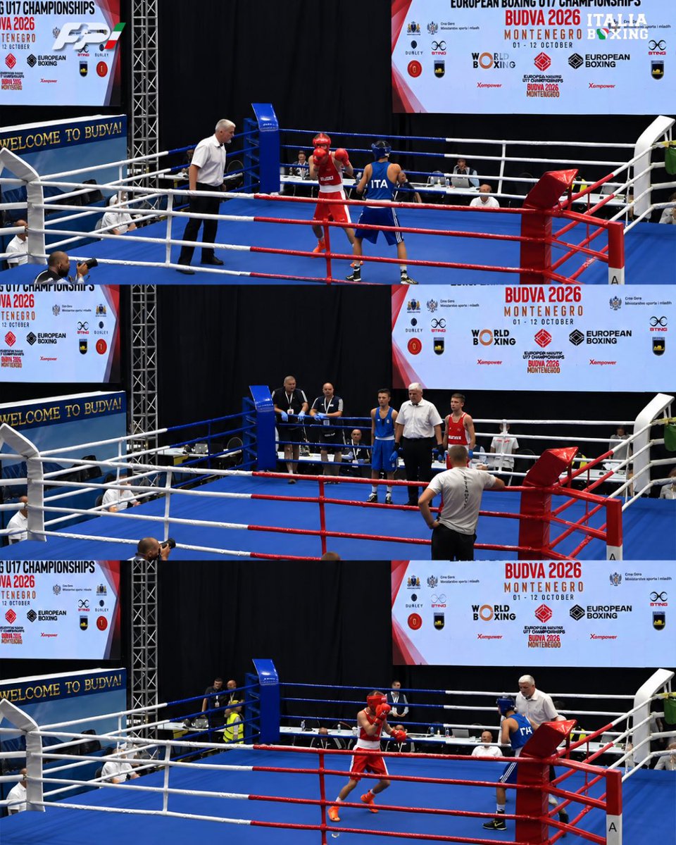 FPIBoxe's tweet photo. 🥊🏆 🇪🇺 European Boxing Championships U17 2026
🏟️ Buvda 🇲🇪 1-12 Ottobre
🥊 Itaboxing Match day 4 | 6/10
🥊Il nostro 46 Kg Luigi Nalli (1-4 vs PRANOVICH 🇧🇾) si ferma agli ottavi
🥊🔥🇮🇹 Forza Italia Boxing Team
#Itaboxing #Boxe #Boxeo #Pugilato #Boxing https://t.co/VJoIpHXDgt
