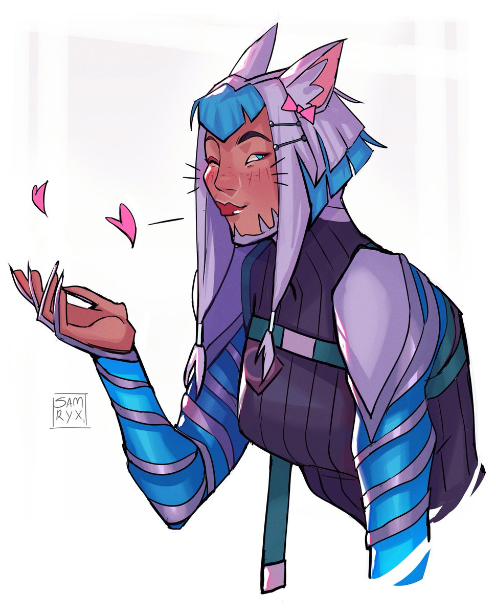 Samvry_'s tweet photo. Kitty Aoi💕 #warframe #warframe1999 #aoimorohoshi #tennocreate https://t.co/SDGNjkmb08