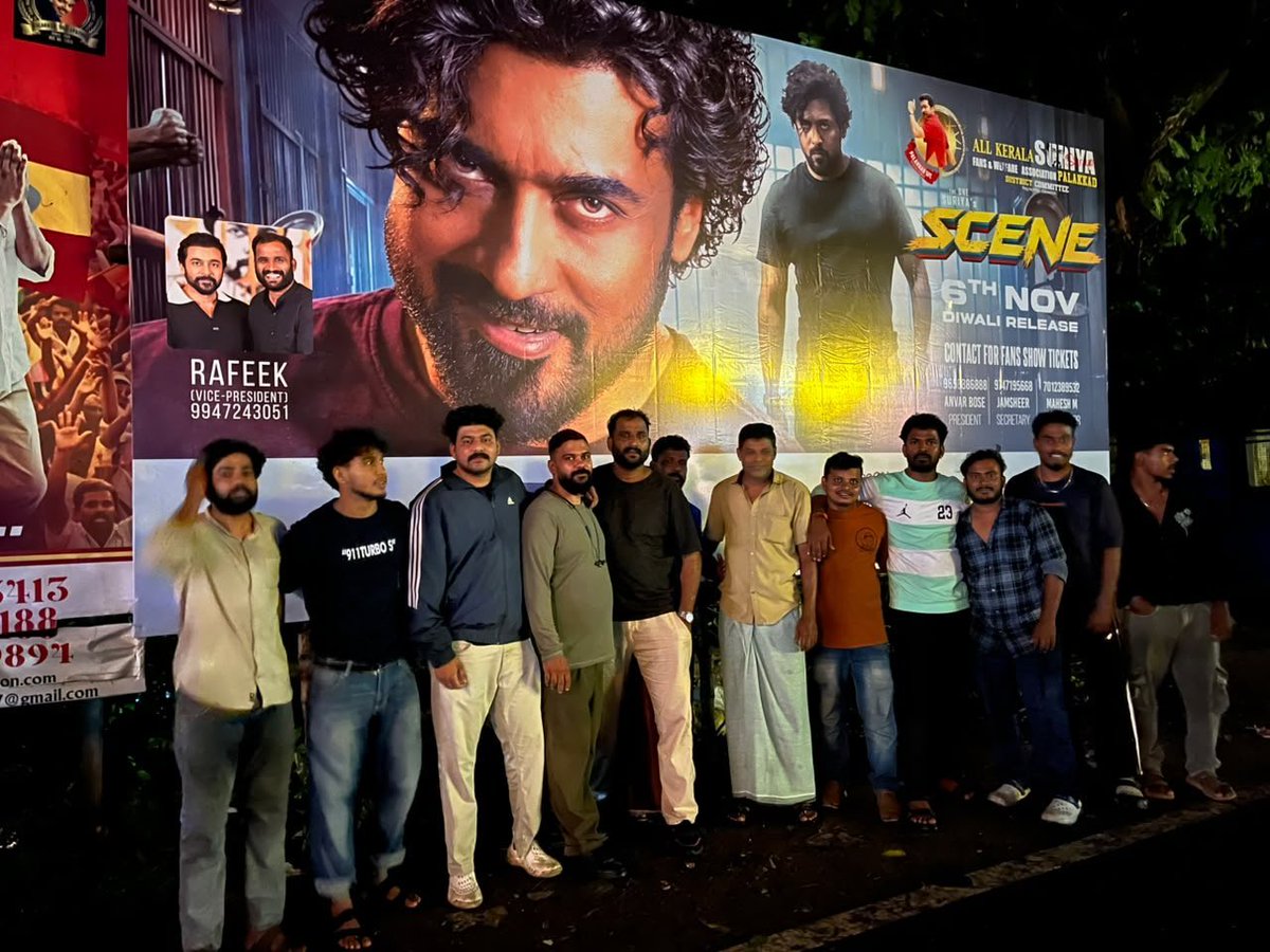 jimmytg619's tweet photo. Kerala Promotion #SCENE Mode: ON! 🔥🧨

 Offline Promotions in Full Swing! 
@AKSFWA1 Palakkad DC  Setting the Vibe! 🧨💥

@Suriya_offl @rajsekarpandian @venkatvnt @sarathlal428 https://t.co/GjqR4QSlkX