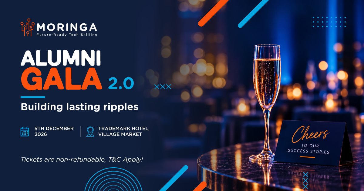 moringaschool's tweet photo. The date is set. Now, here’s where the night unfolds. ✨
Moringa Alumni Gala 2.0 is happening 5th Dec 2026 at Trademark Hotel, Village Market.

Building Lasting Ripples.
📍 Trademark Hotel, Village Market
🎟️ Ticket details coming soon. Stay close.
#MoringaAlumniGala2 https://t.co/WH4enkwzFl