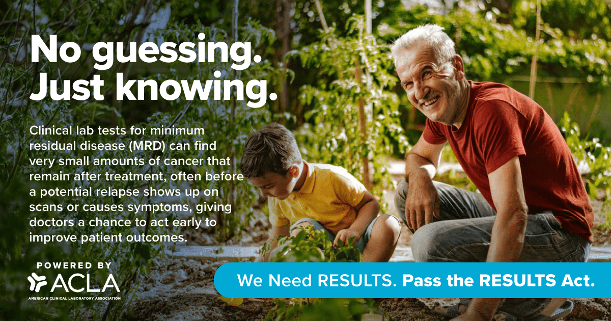 ACLAlabs's tweet photo. Clinical laboratory tests can detect signs of cancer recurrence, helping providers monitor patients after treatment and inform next steps in care. Urge Congress to protect access to essential testing: https://t.co/sS7bGqjlbv. #NoGuessingJustKnowing https://t.co/WXzzIK2i7S