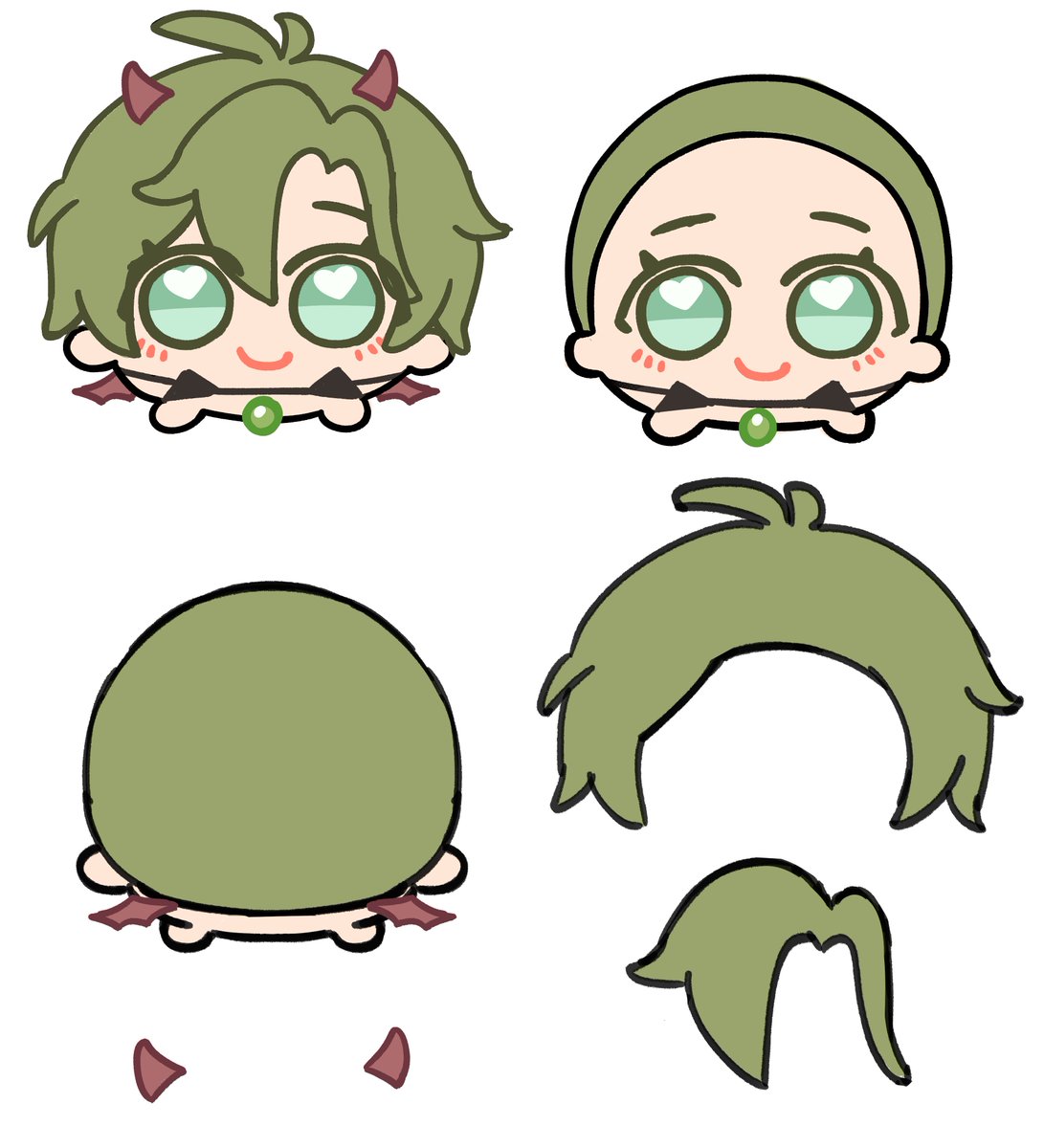 lemonsensitive's tweet photo. [PART 3] 
Sharing this because I wont do it anymore. 
I think someone might want to use it. This is a 2-piece, 9cm embroidered plushie design. 
Just make sure you don't use it for commercial purposes. ❤️ 
#Nucarnival https://t.co/9tPK895wP0