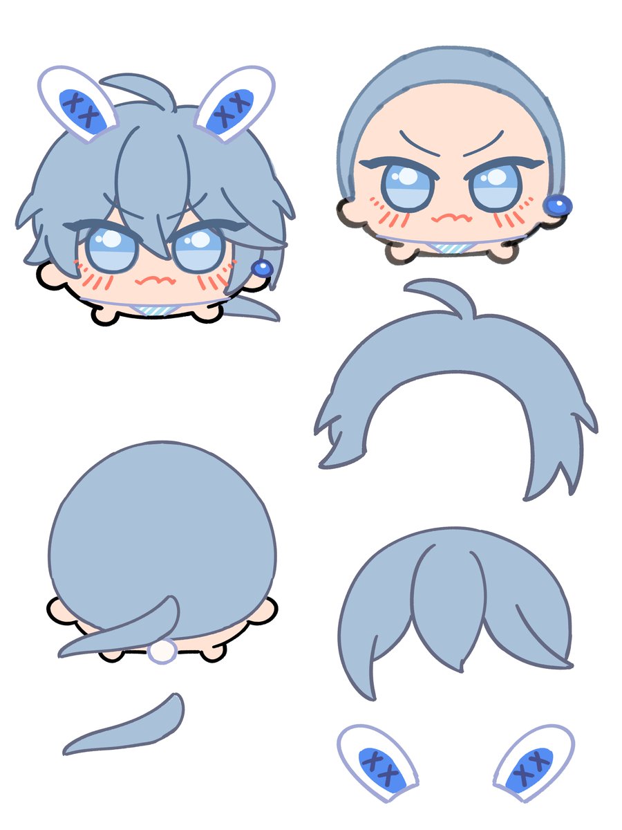 lemonsensitive's tweet photo. [PART 3] 
Sharing this because I wont do it anymore. 
I think someone might want to use it. This is a 2-piece, 9cm embroidered plushie design. 
Just make sure you don't use it for commercial purposes. ❤️ 
#Nucarnival https://t.co/9tPK895wP0