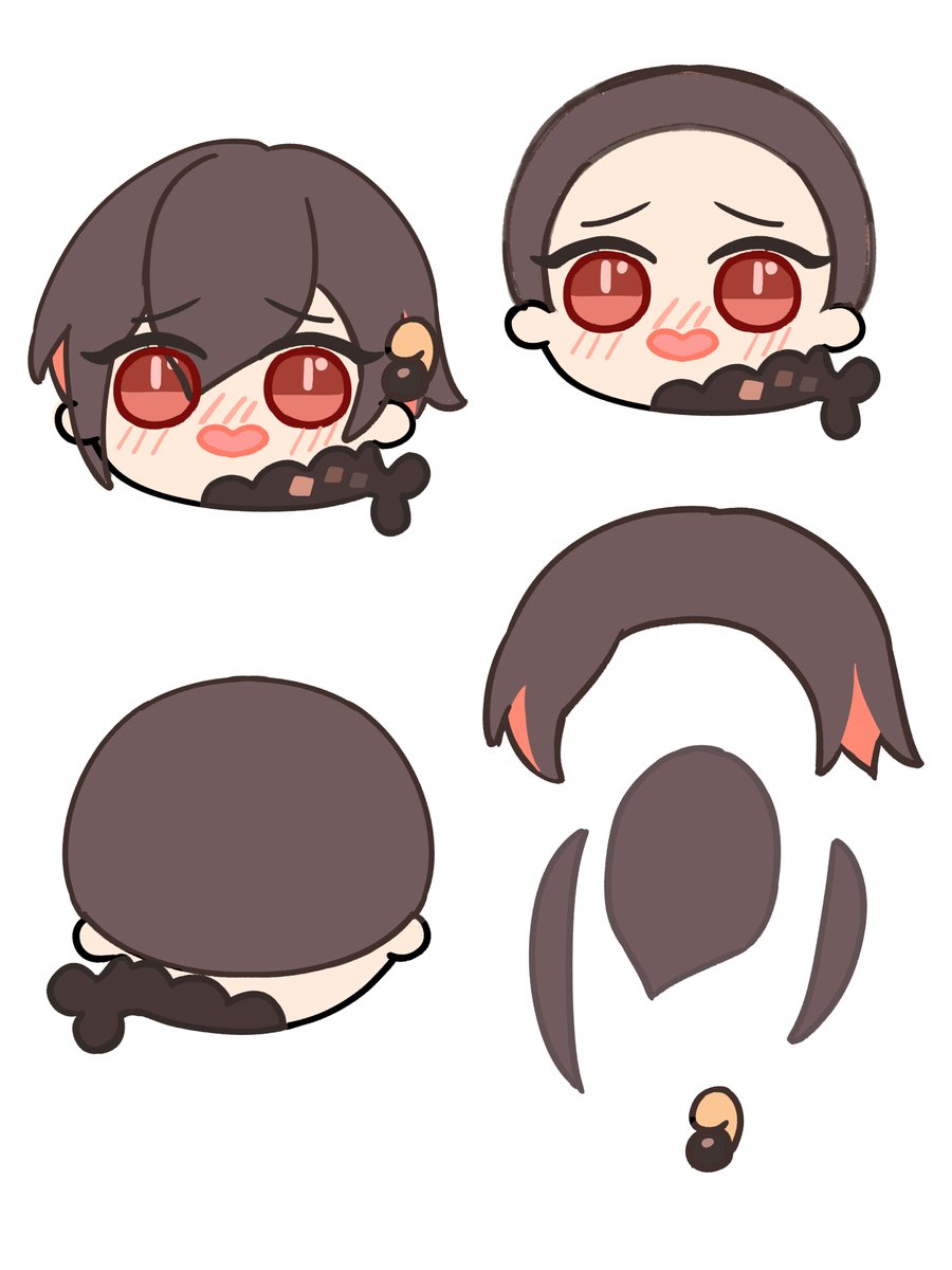 lemonsensitive's tweet photo. [PART 3] 
Sharing this because I wont do it anymore. 
I think someone might want to use it. This is a 2-piece, 9cm embroidered plushie design. 
Just make sure you don't use it for commercial purposes. ❤️ 
#Nucarnival https://t.co/9tPK895wP0