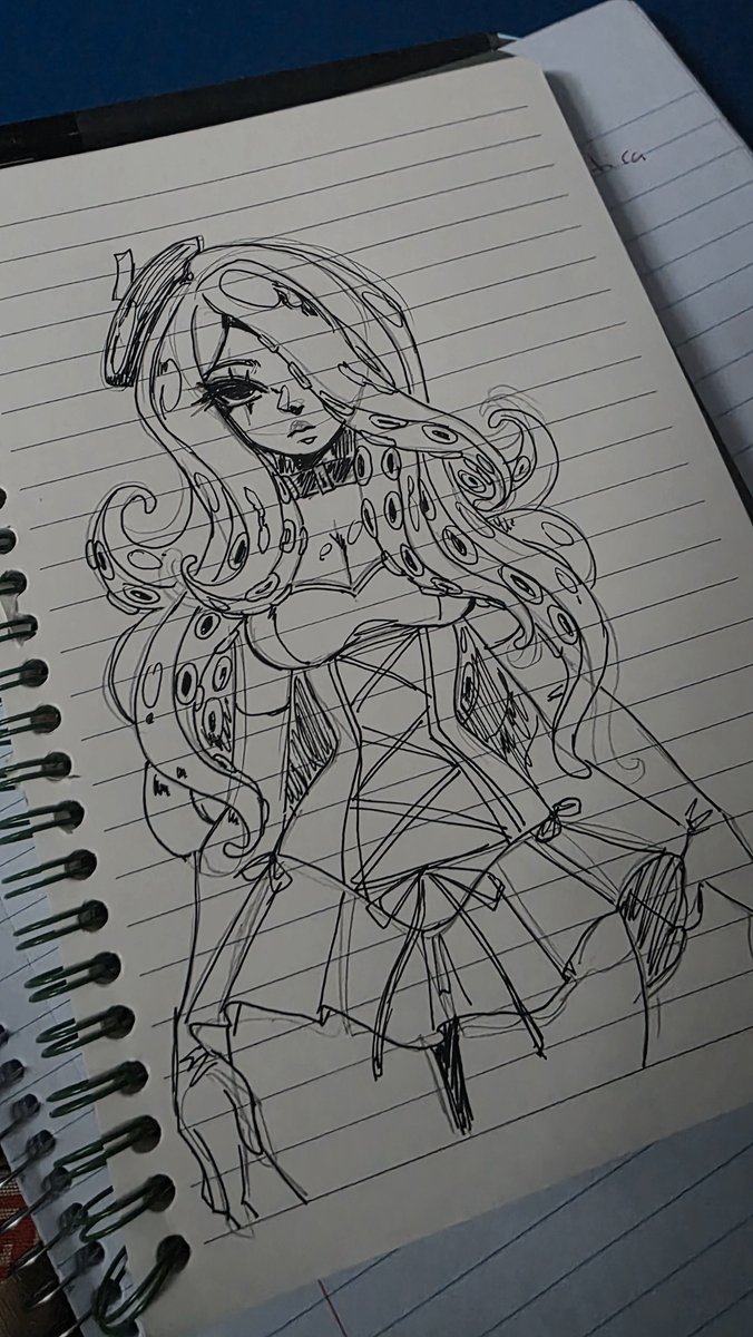Rebthgin's tweet photo. Octopus girl, preclaim open for $190, I need made her digital  drawing Fullbody c; https://t.co/4TiV86mIsd