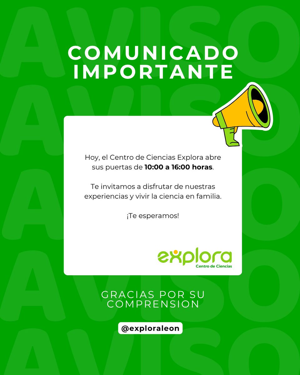 ExploraLeon's tweet photo. ⚠️ ¡Tenemos algo importante que contarte! 👇👇 https://t.co/IVBD7HXWLD