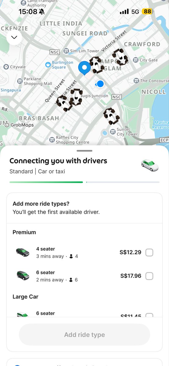 ayhankayan_'s tweet photo. In Singapore right now and F1 hype has completely taken over the city. Grab even turned all the car icons in the app into F1 cars!

Cool ￼😎

#f1 #grab #SingaporeGP https://t.co/VZdmJ2nl2K