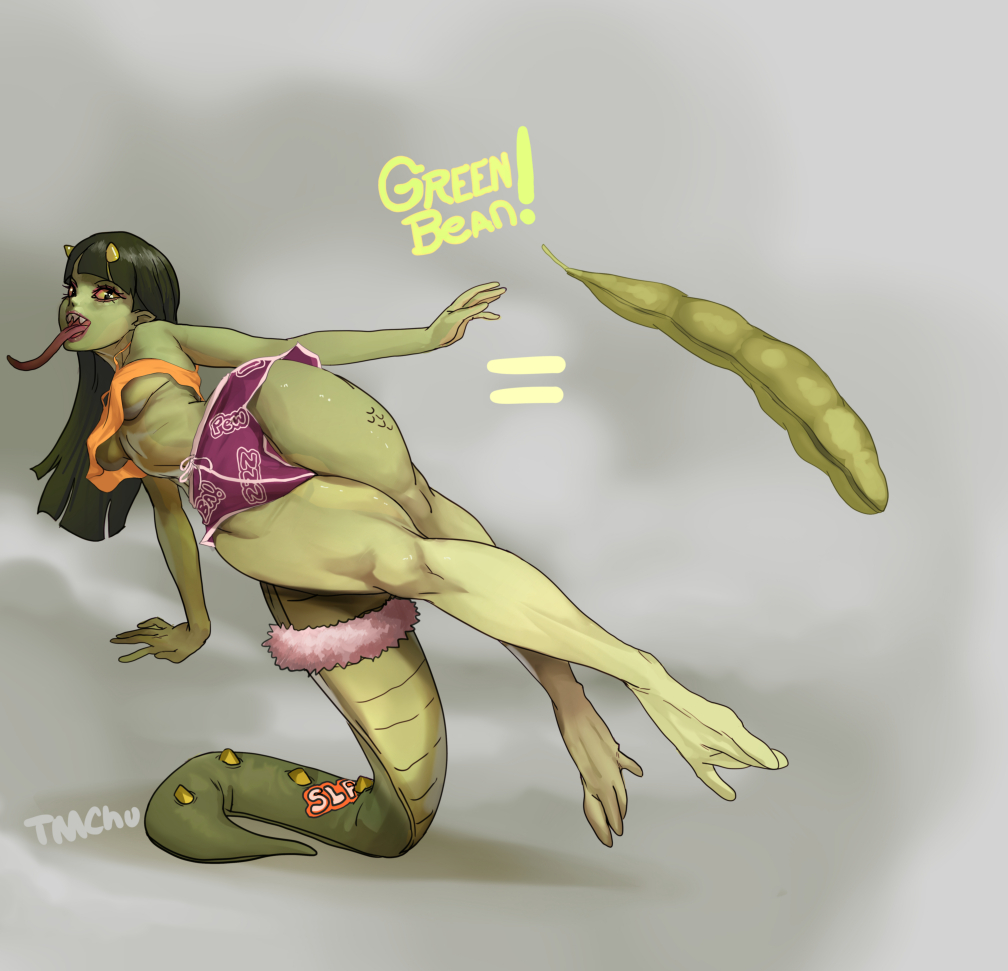 Artist_TMChu's tweet photo. GREEN. BEAN.   #Greenbeans #OC https://t.co/O6hP6d17cS