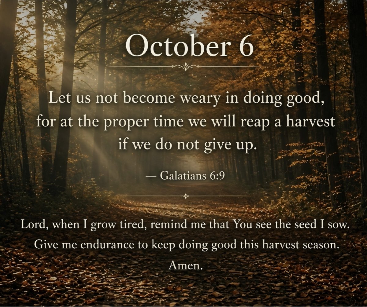 Joel_UfcYoda's tweet photo. ☀️Good Morning Brothers &amp; Sisters.
"Let us not become weary in doing good, for at the proper time we will reap a harvest if we do not give up."
- Galatians 6:9
Happy Tuesday! Love &amp; Blessings To May You And Your Family! #GodIsGood #VerseOfTheDay 
#TuesdayFeeling #JesusSaves https://t.co/ZL72MHCJMd