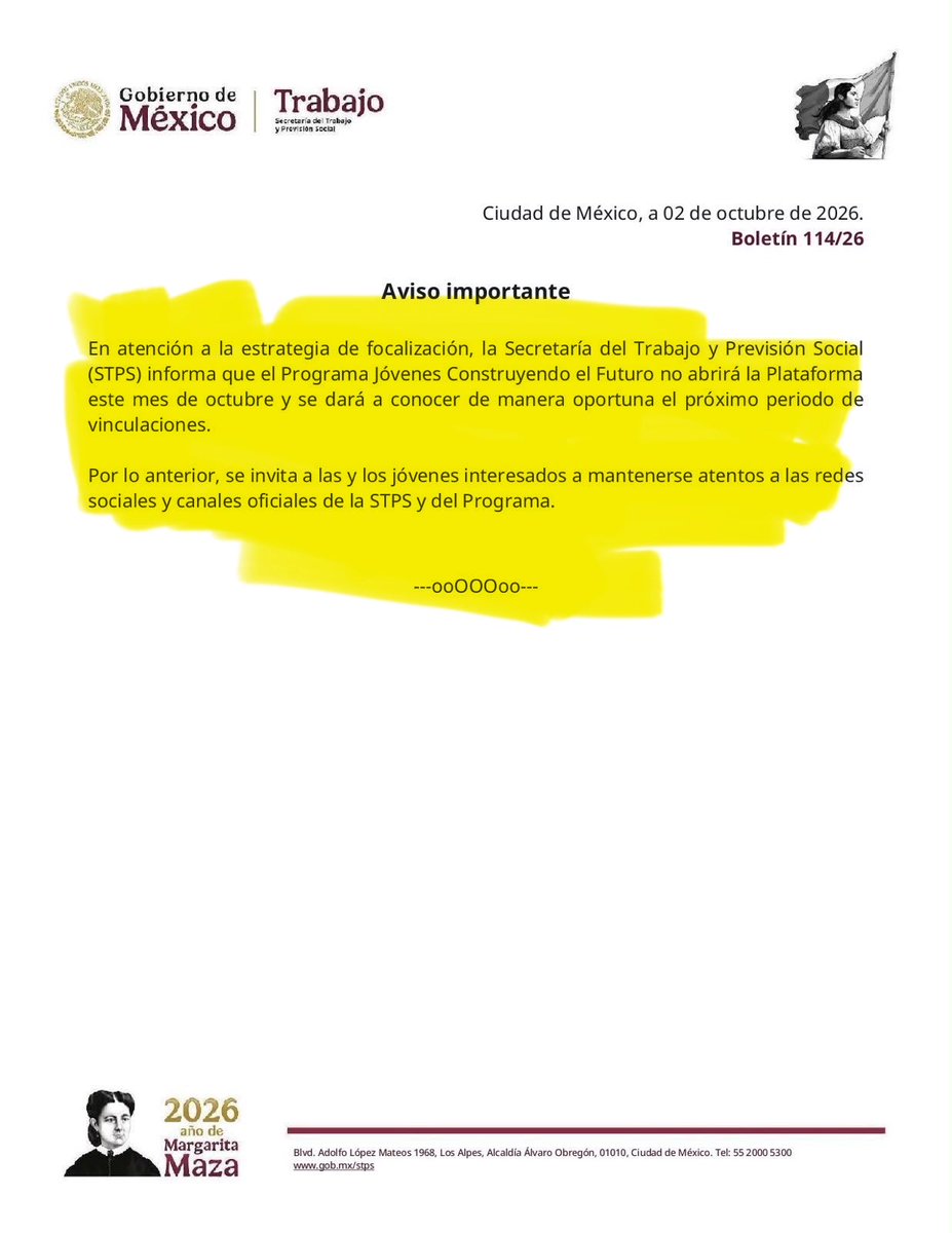 mario_dico50's tweet photo. 🔴 LO DIJE : EL GOBIERNO EN QUIEBRA CANCELA PROGRAMAS SOCIALES : El gobierno sin dinero empieza a cancelar programas sociales se cierra “Jóvenes Construyendo el Futuro” . https://t.co/38r1Z92HNX