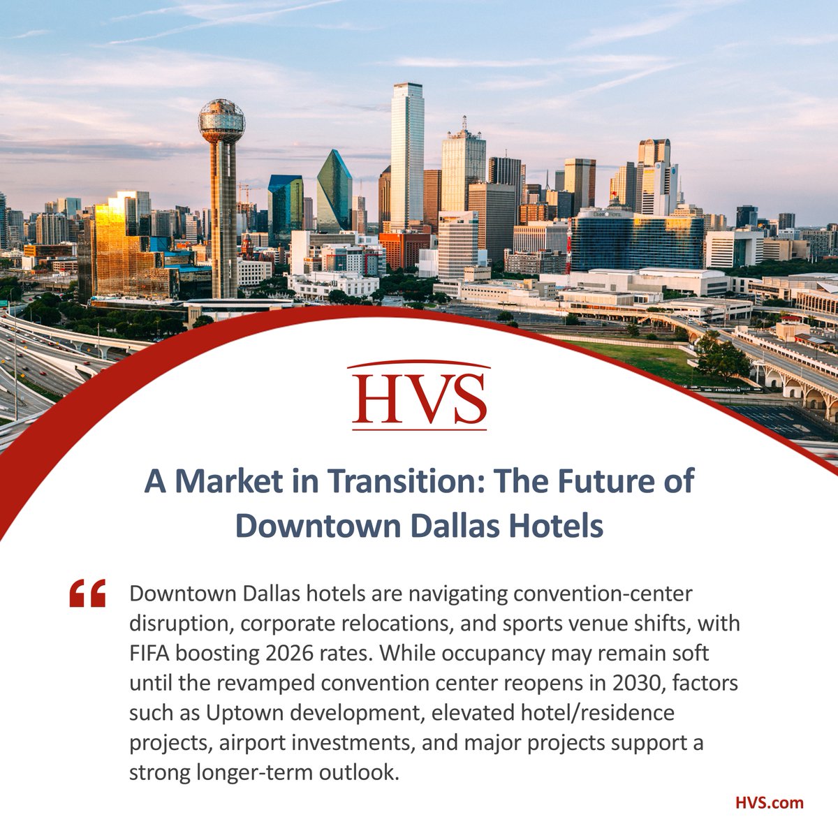 HVS_Consulting's tweet photo. Downtown Dallas is reaching a pivotal moment of development &amp; change. In this article, Kathleen Donahue explores the trends driving the transformation of Downtown Dallas and what they mean for hotel stakeholders.

Read more: https://t.co/w4gOGWxFP5

#MarketReview #HotelConsulting https://t.co/rFzPhNmYlU