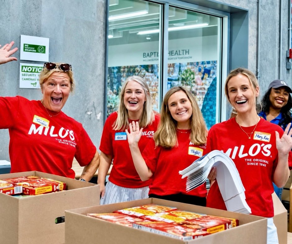 milosburgershop's tweet photo. Thanks to YOU, our Neighbors Helping Neighbors Food Drive will provide 35,000 meals to families facing hunger across Central Alabama.
We’re incredibly grateful to everyone who donated, rounded up, volunteered &amp; helped us make a difference in the communities we’re proud to call... https://t.co/GtkGTcMOGe