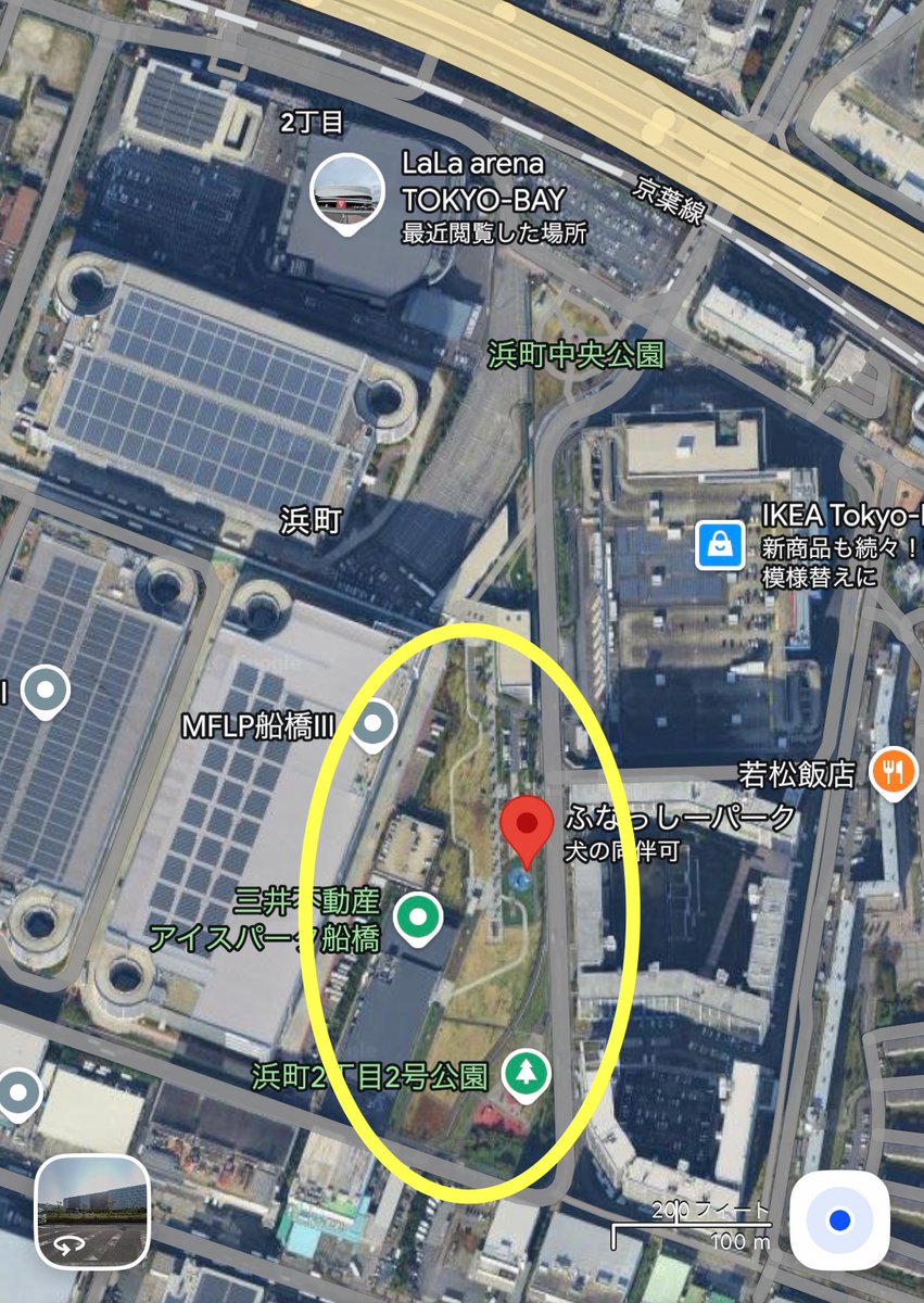 shogeko070214's tweet photo. ララアリーナの裏側の公園(黄色の囲み)の方で集まらない方が良さそう…スレッズ見てたら地元の方の苦情のポスト見かけたので
#ひなた坂46LIVE #日向坂46 https://t.co/hseulnfjIu