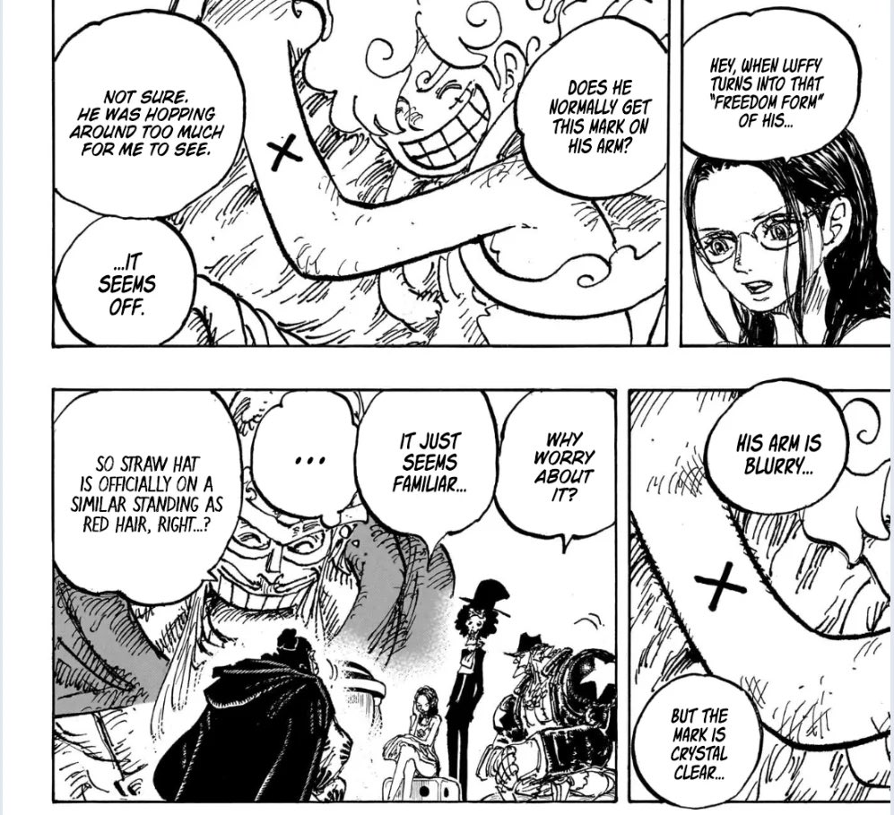 Buggy's tweet photo. #ONEPIECE1195

Vivi was worried about Alabasta and didn’t want to stay on Little Garden with the giants or go to Elbaph

Kinda ironic now that we know Lili did the opposite and decided to live with the giants

The theory of Vivi going to Elbaph with Morgans seems even more likely now… Robin hearing the Nefertari name might also spark her memory of what the X Mark could be 🔥