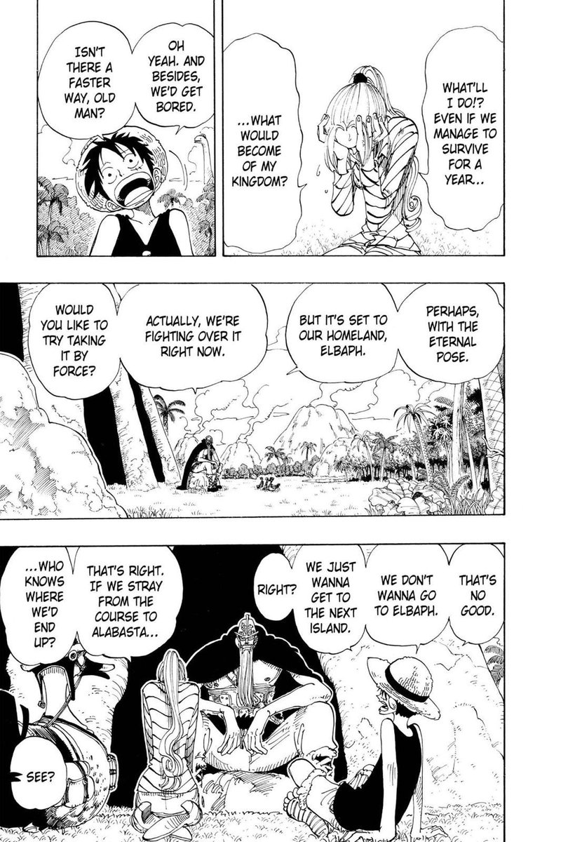 Buggy's tweet photo. #ONEPIECE1195

Vivi was worried about Alabasta and didn’t want to stay on Little Garden with the giants or go to Elbaph

Kinda ironic now that we know Lili did the opposite and decided to live with the giants

The theory of Vivi going to Elbaph with Morgans seems even more likely now… Robin hearing the Nefertari name might also spark her memory of what the X Mark could be 🔥