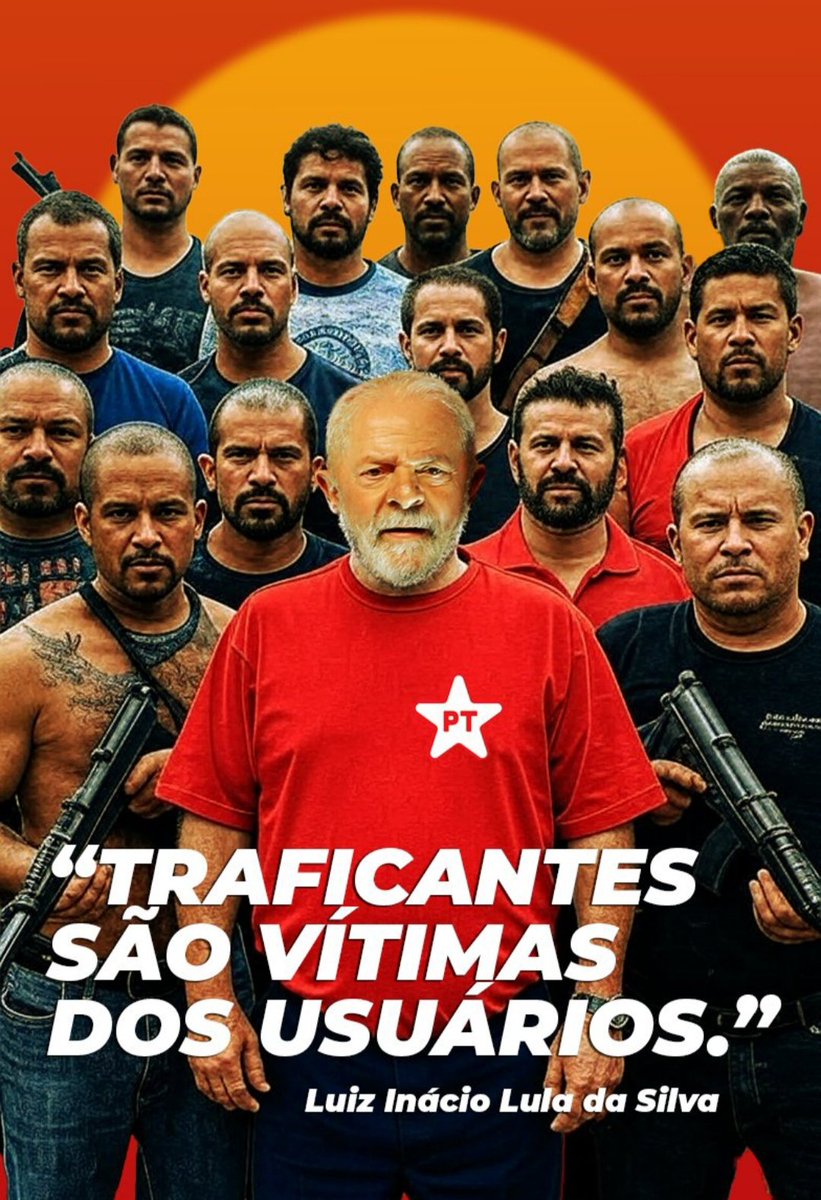 variuxx's tweet photo. @GuilhermeBoulos Quem vota em Lula compactua com bandidos, traficantes, estupradores. Depois que negou a inclusão de facções como terroristas, eu acredito que o Lula faça parte disso tudo. Sempre andando na comunidade dos trafica numa boa. Meu voto é vida, trabalho, familia, futuro. 2️⃣2️⃣🇧🇷🇧🇷 https://t.co/ncCXCJ1q23