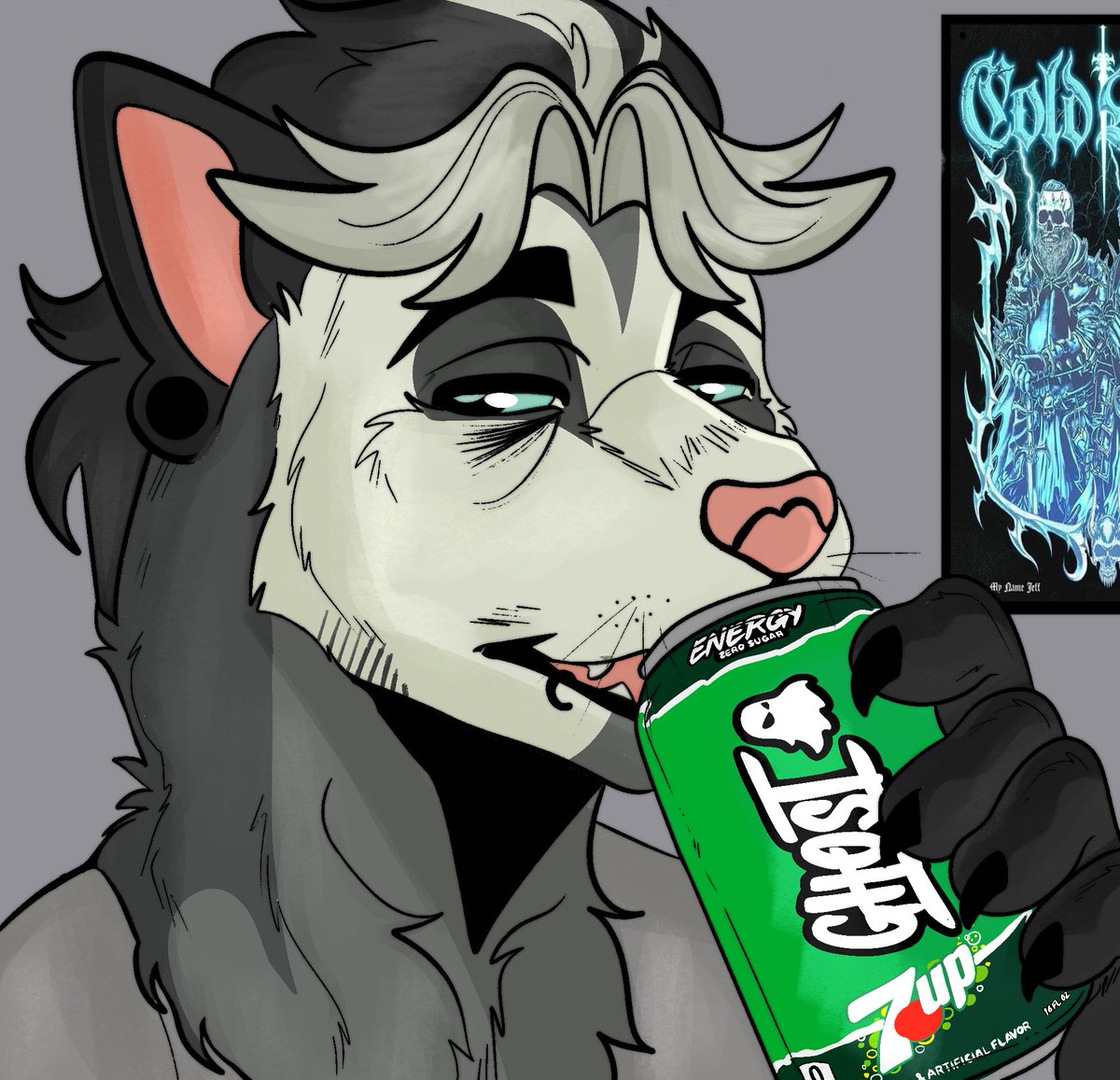 JD_K9_'s tweet photo. @Mephistofleas Thank you for the amazing piece of my caffeine addicted dude! Check this dude out he does a lot of great work! https://t.co/6MVoTa4uhE