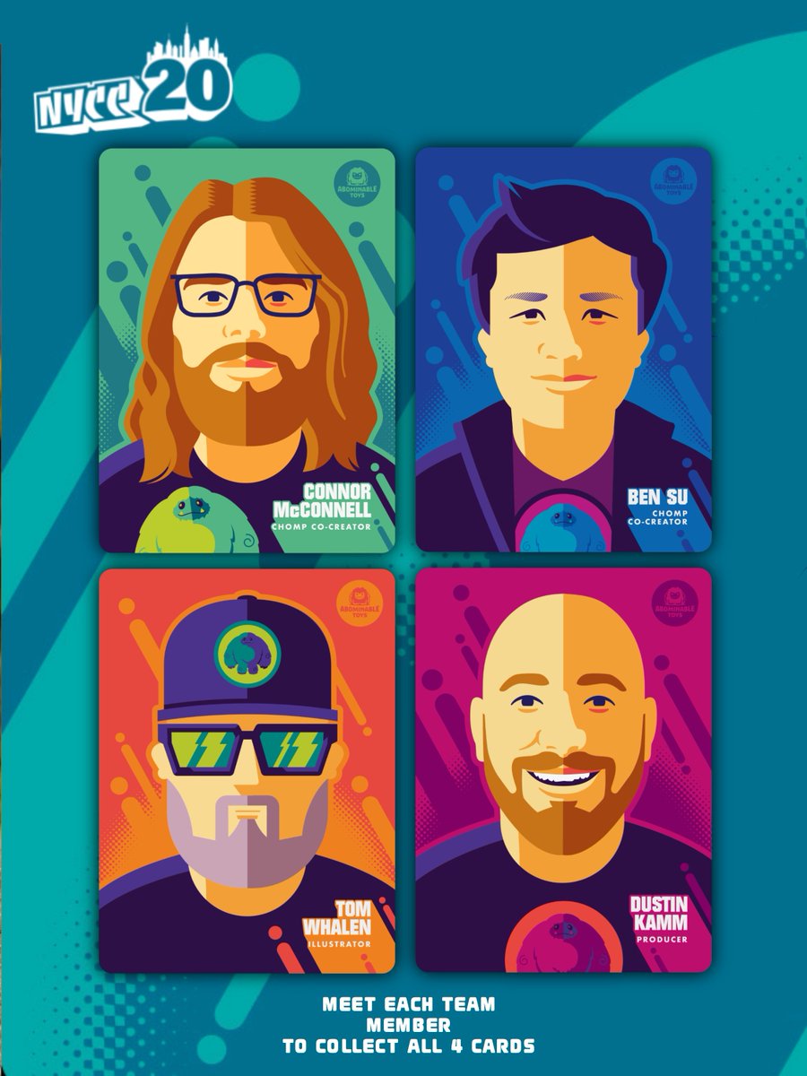 AbominableToys's tweet photo. Meet the Abominable Toys team at @newyorkcomiccon and get exclusive limited edition trading cards by Tom Whalen!

Benjamin Su, Connor McConnell, and Tom Whalen will be signing at @cgccomics booth #2805 Friday, October 9th from 3:00-3:30pm EST! https://t.co/XQO5vpGRSZ