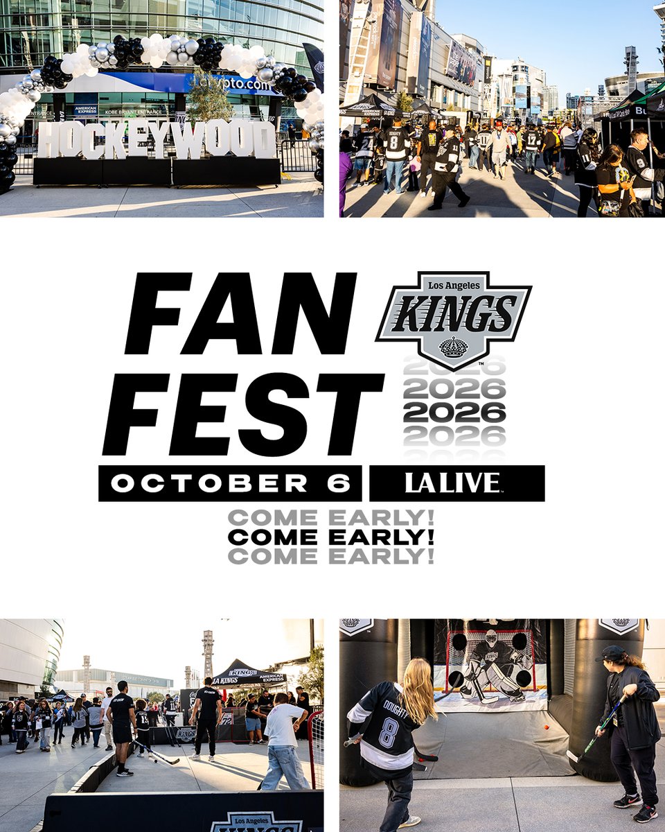 LALIVE's tweet photo. Kings opening night calls for a Fan Fest! Join us starting at 3:30pm for all the fun! #GoKingsGo https://t.co/MkXoJX6eB2