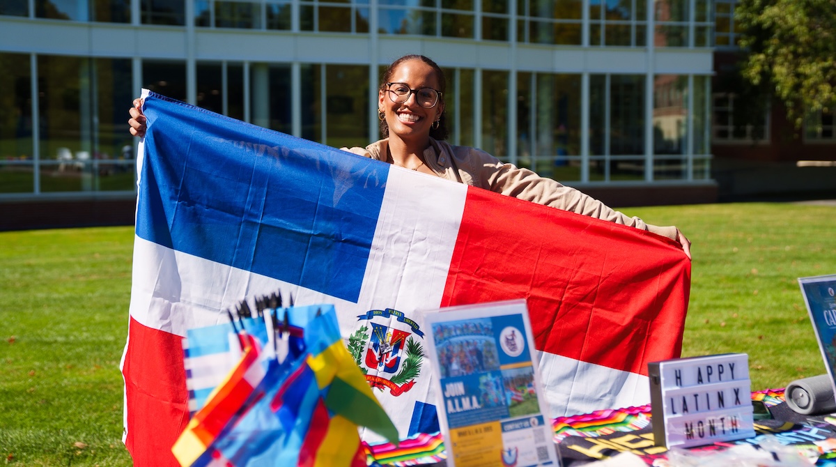 Merrimack's tweet photo. For Angelina Arias ’28, Merrimack’s Association of Latinos Moving Ahead was a place where she found belonging, trust and understanding. Now, as the club’s president, she’s helping create that same sense of community for other MC students.

Learn more: https://t.co/oOZvDpFUWZ https://t.co/LUUvi9oQnq