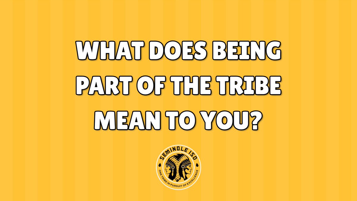 SeminoleISD's tweet photo. Share what it means to you and what keeps you connected to Seminole ISD 🏹

Follow us for more #TribeTalkTuesday conversations!

#TR1BE https://t.co/gISCFMUt1g
