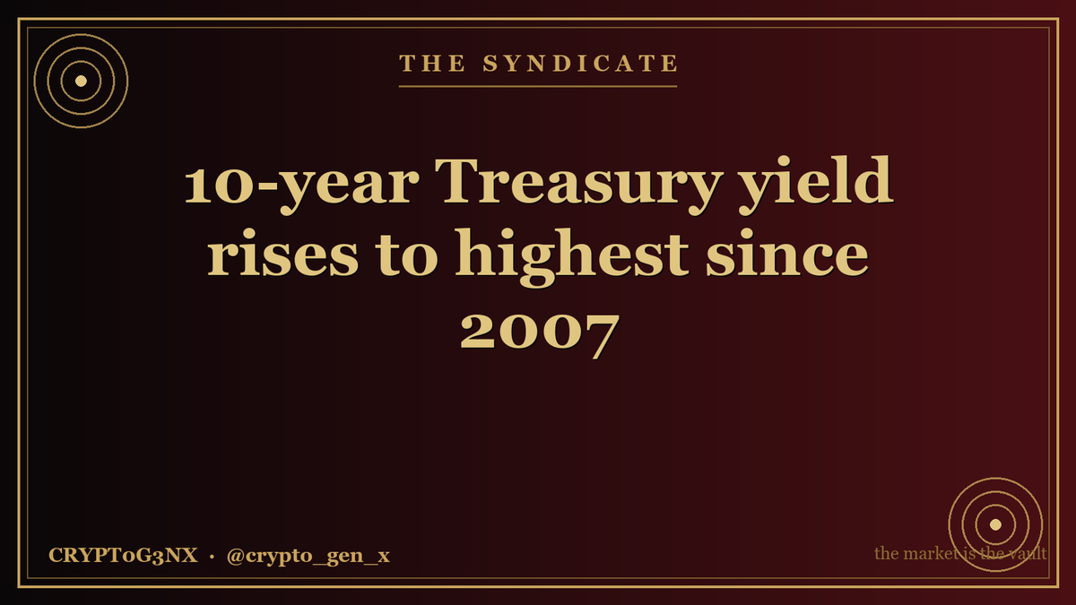 crypto_gen_x's tweet photo. How can the 10-year Treasury yield still be a front-runner? Fed's tightening linger, market's faith erodes. We're watching the 10-year as a barometer for the rest.
Not financial advice. Do your own research. https://t.co/9NxtoMQoSw