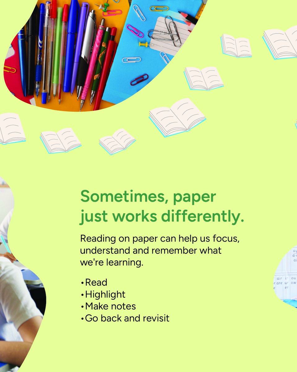 LovePaperUK's tweet photo. Paper or screen – which helps us learn better? 📚 

Discover why print still matters for learning. 

Read more here https://t.co/03tWsKiDP7 https://t.co/GRUHopEkKK