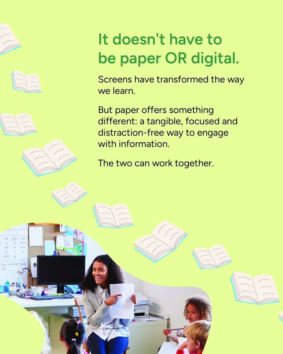 LovePaperUK's tweet photo. Paper or screen – which helps us learn better? 📚 

Discover why print still matters for learning. 

Read more here https://t.co/03tWsKiDP7 https://t.co/GRUHopEkKK
