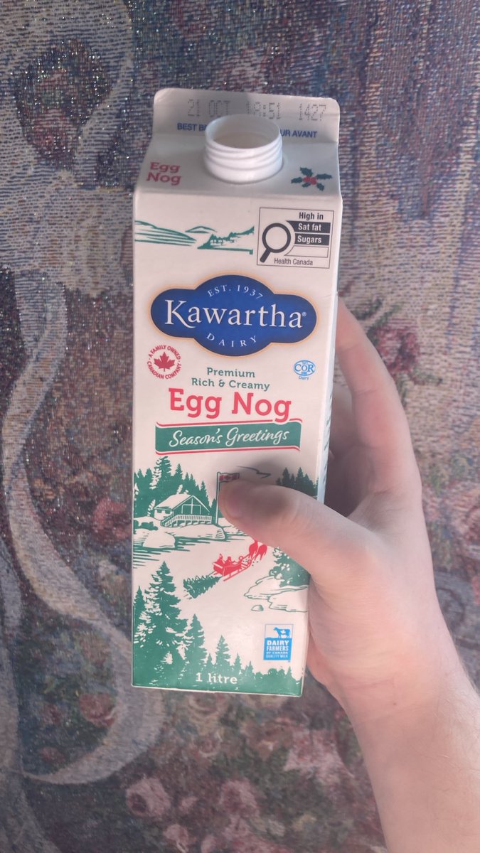 SundaeSloth's tweet photo. First nog of the season https://t.co/J5UPS6YiKq