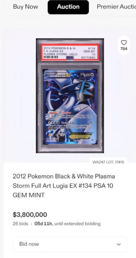 tkgagnon's tweet photo. This just isn’t real anymore 😱

$3.8 million wtf 👀 #pokemon #tcg https://t.co/4KRc2VGxQ5