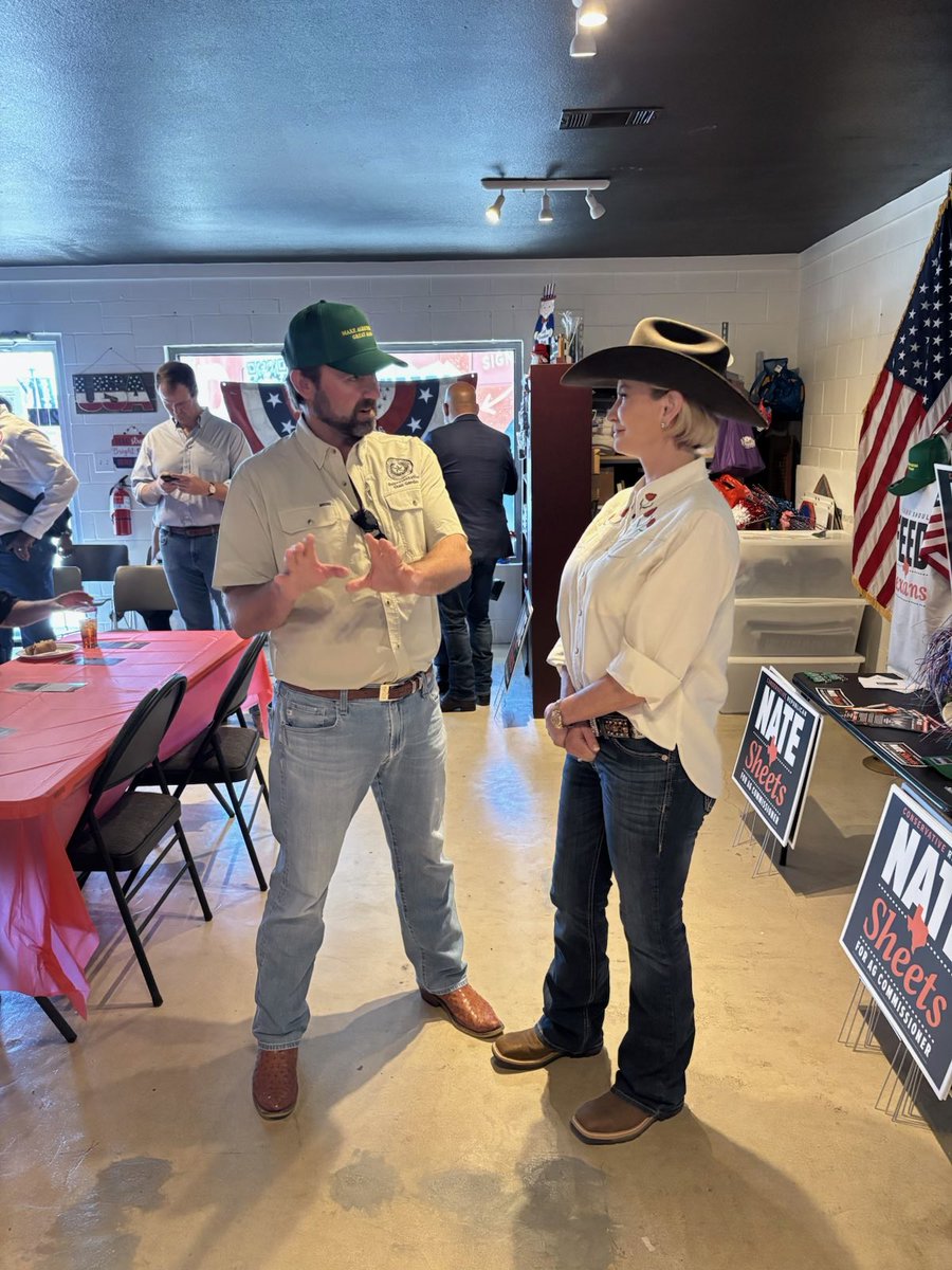 StanGerdesforTX's tweet photo. Two days. 
Four counties. 
One mission: GET OUT THE VOTE! 🇺🇸

We hit the ground running across Milam, Bastrop, Lee and Caldwell Counties with Congressman @SessionsTX17 , Commissioner @DrBuckinghamTX, Future Ag Commissioner @natesheetsforTX, Senator @LoisKolkhorst, and an incredible lineup of local leaders.

Now it’s YOUR turn.

Early Voting starts October 19th. Get your family. Get your friends. Get your neighbors. Get them to the polls!

Let’s turn out strong, defend our values, and KEEP TEXAS RED! 🔥#txlege