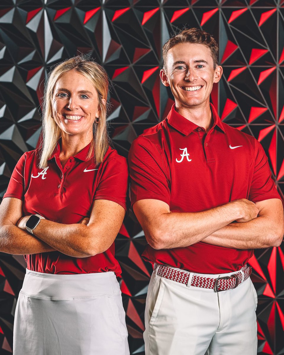 AlabamaWGolf's tweet photo. Shoutout to this duo on National Coaches Day 👏 https://t.co/I9BgXG50Aw