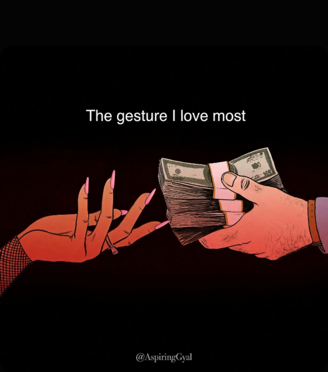 AspiringGyal's tweet photo. My favorite gesture 🫴💵 https://t.co/VNlJssQXpm