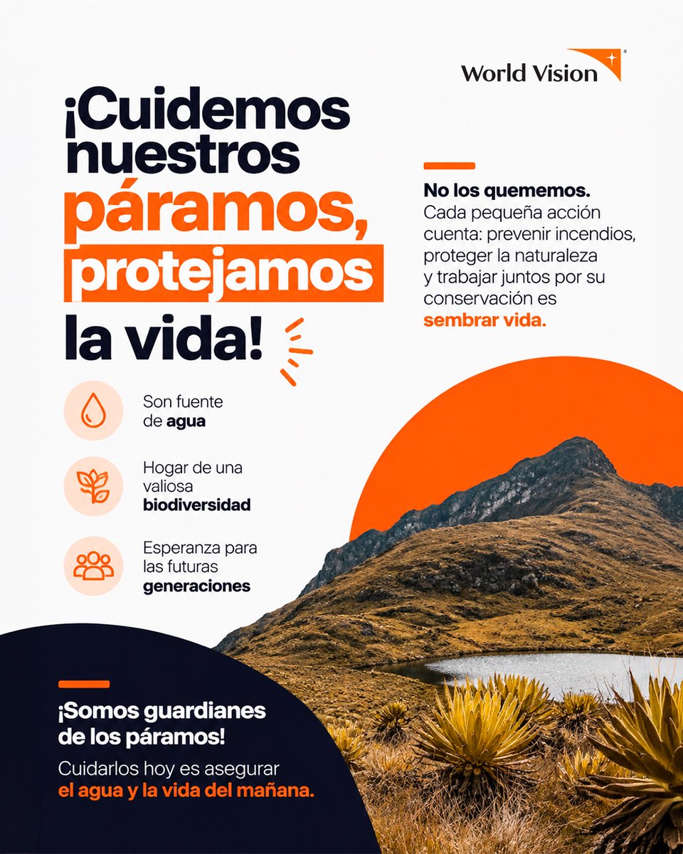 worldvisionec's tweet photo. Porque cuando protegemos el páramo, protegemos el agua, la naturaleza y las oportunidades de las nuevas generaciones.🧡 

🐑 Cuidamos el páramo. Fortalecemos a las comunidades. Sembramos futuro. https://t.co/OYrTgKpq4a