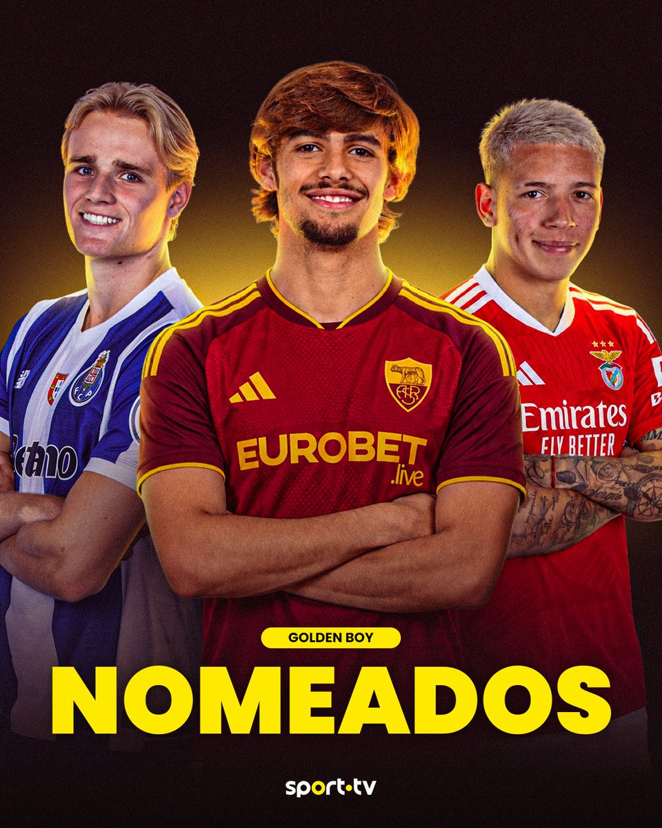 sporttvportugal's tweet photo. Três caras bem conhecidas nos nomeados para Golden Boy 💎

Algum deles vai ganhar o tão desejado prémio?

#sporttvportugal #GoldenBoy #VictorFroholdt #RodrigoMora #GianlucaPrestianni https://t.co/SO6De6UnjU