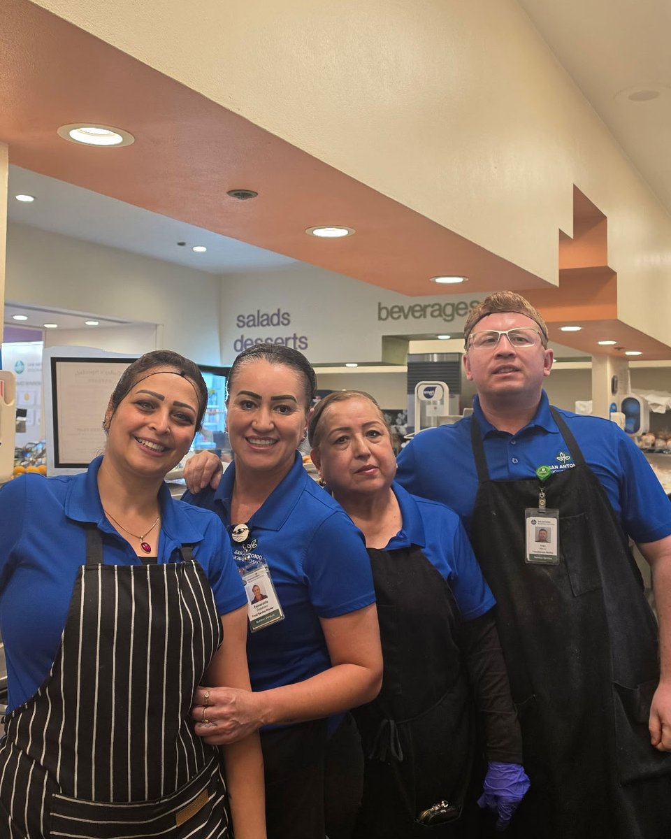 SanAntonioHosp's tweet photo. It’s National Healthcare Foodservice Workers Week, Oct 4 to 10. SARH salutes the pros who nourish patients, visitors &amp; staff, tailor meals to clinical needs &amp; manage big inventories so care never stops. Thank a team member today. #HereForLife #HCFSWW2026 https://t.co/1HFOYrIK5C