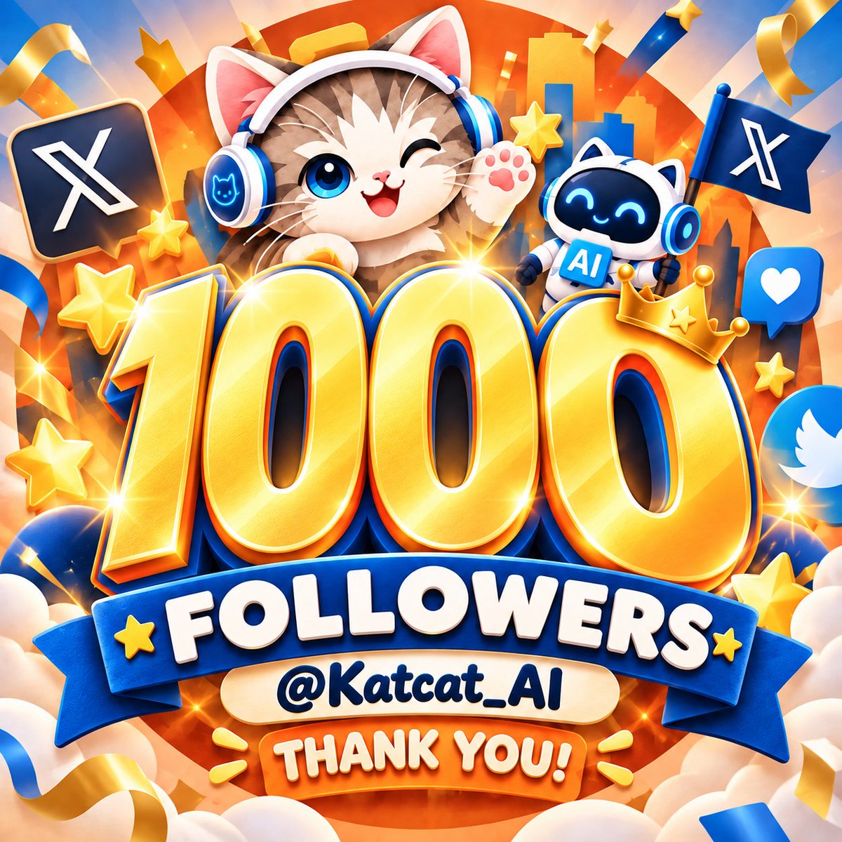katcat_AI's tweet photo. 不行了，该睡觉了，离目标1000还差24个关注，不管了，那就提前开香槟庆祝吧，晚安 ！ https://t.co/AtTcGZVfjU