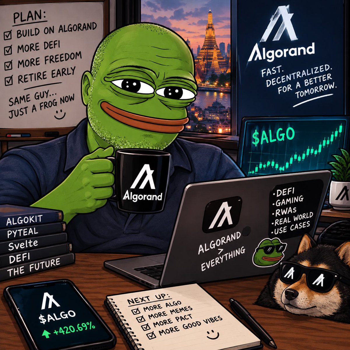 AndrewMKotulak's tweet photo. I’ve hit my crypto accumulation goal. 

So I’m doing a 1,000 algorand:native Giveaway.

Like, retweet, follow. 

Winner in 48 hours. Good luck! 🍀 (bots will be disqualified) https://t.co/fkouHXxQUk