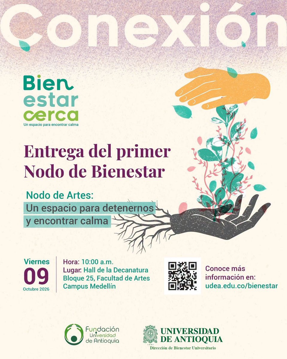 artesudea's tweet photo. #UdeACasaDeTodos 💚 ¿Necesitas hacer una pausa, hablar con alguien o simplemente sentirte acompañado en la U? Ahora puedes encontrar un espacio para el bienestar dentro de tu propia Facultad.

🔗 Conoce más: https://t.co/eOxYnGsVOP #SomosBienestar https://t.co/uH5RtuCQVr