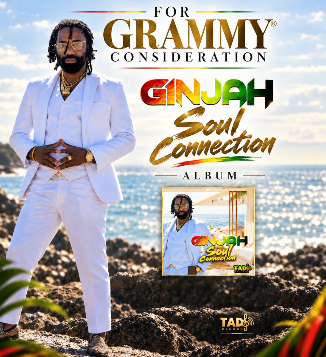Tadsrecord's tweet photo. 🏆 FOR GRAMMY® CONSIDERATION 🏆

GINJAH — SOUL CONNECTION

A powerful reggae experience.
A journey of love.
A connection through music. 🎶❤️

Courtesy of Tad’s Record.
.
.

#Ginjah #SoulConnection #GRAMMYs #ReggaeMusic #TadsRecord https://t.co/eDgtyWXHyY