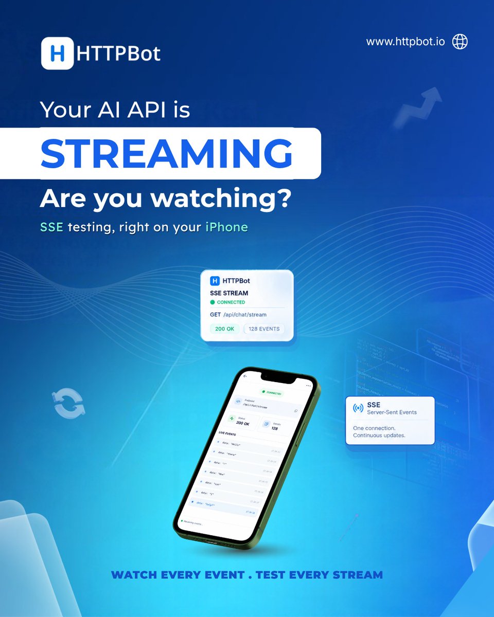 HTTPBot's tweet photo. Your API is streaming data. Are you watching it?

HTTPBot now supports SSE, so you can monitor every event in real time on your iPhone.

Test your streams: https://t.co/JFpkhFsh6M

#HTTPBot #SSE #APITesting https://t.co/FknNFXASKS