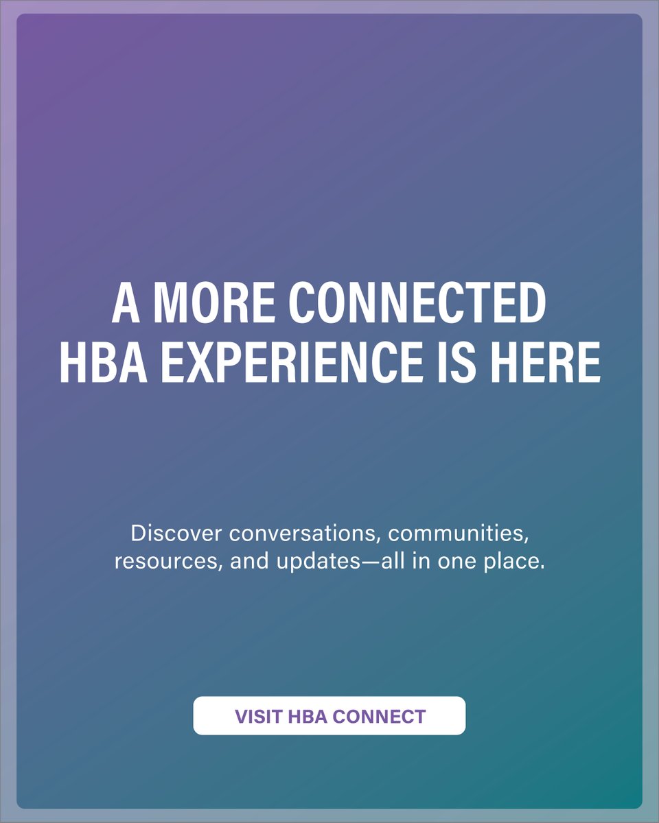 HBAnet's tweet photo. A more connected HBA experience is here. 💜
Introducing HBA Connect—our upgraded online community platform. Explore the new experience and update your notification settings to stay connected: https://t.co/7GnfbkDQRs
#HBAConnect #HBAimpact https://t.co/tu8U35fnhj