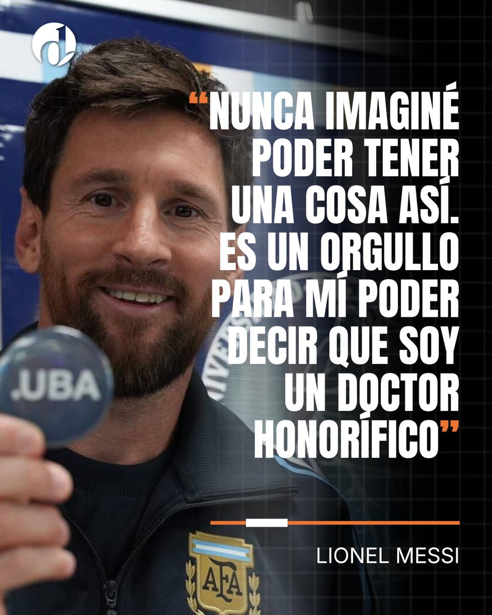 eldestapeweb's tweet photo. Las palabras de Messi tras ser reconocido por la UBA con el doctorado honoris causa 🇦🇷🥹