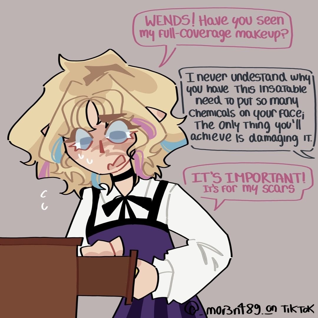 M0r3n4draws456's tweet photo. WENCLAIRTOBER DAY 5-KISSING SCARS ♥︎
I LOVE THIS ONE SOOO MUCH!! 

(4/6⬇️)

#wenclairfanart #wenclair https://t.co/azKyUDPvxY